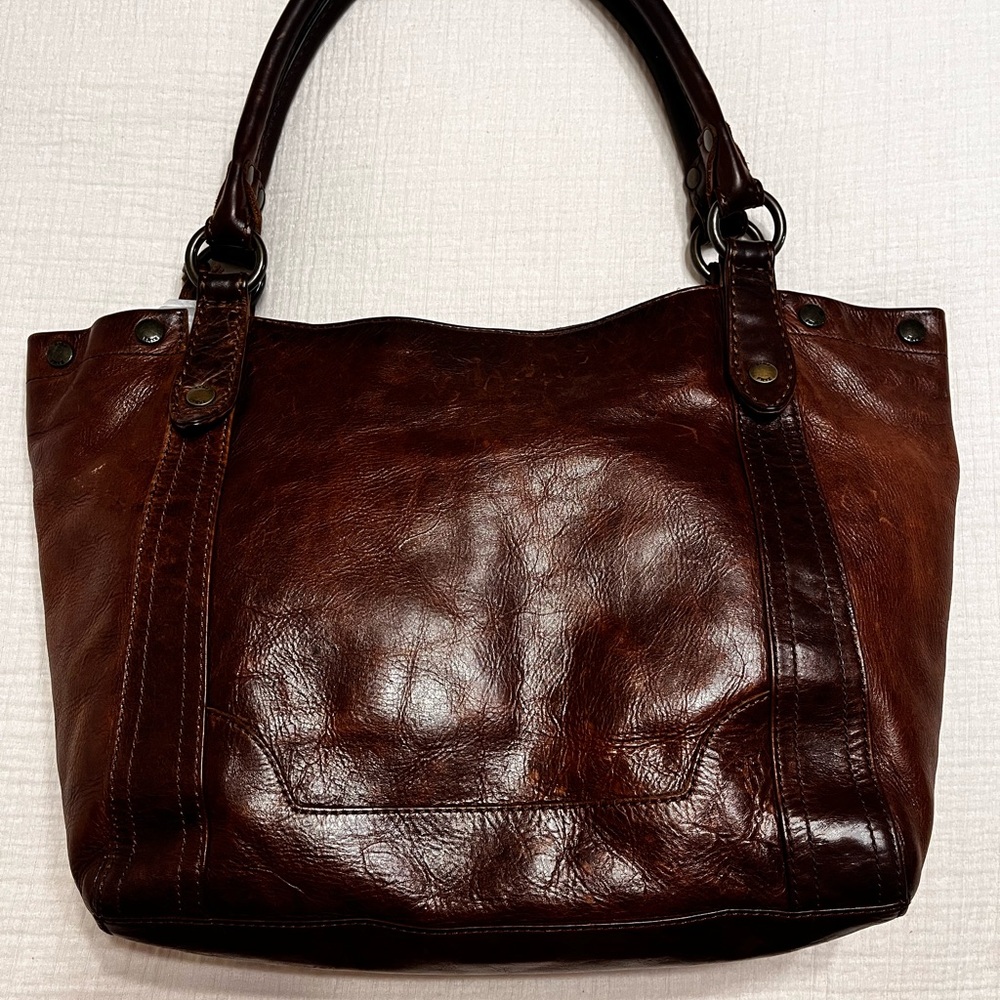 FRYE Melissa Purse or Tote Bag. Cognac Color - Picture 2 of 12